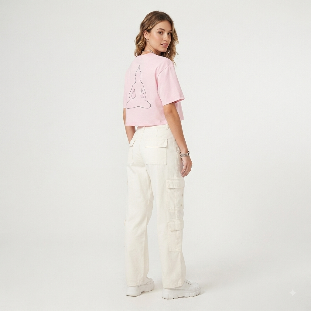 Cropped Rosa Logo Pequeno | Oriente