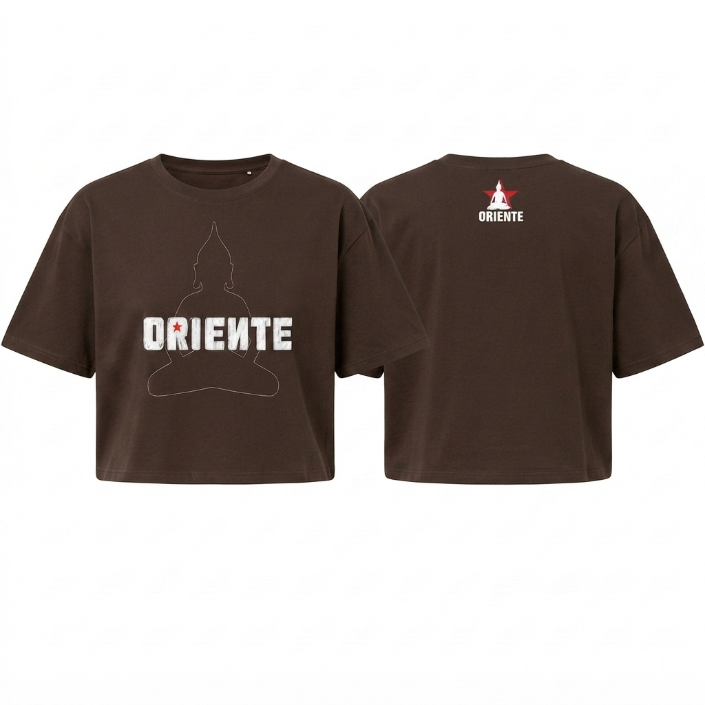 Cropped Marrom Logo Grande | Oriente