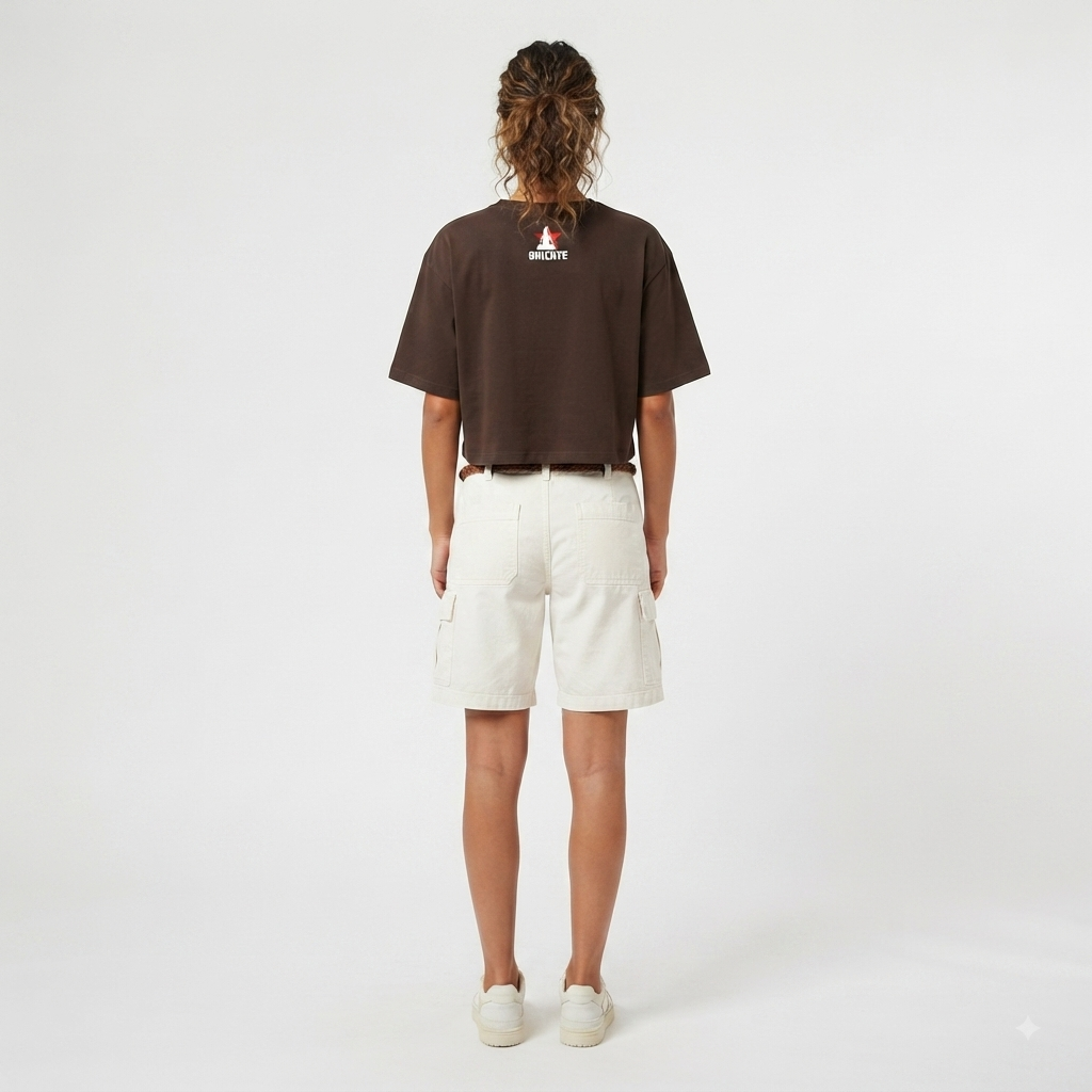 Cropped Marrom Logo Grande | Oriente