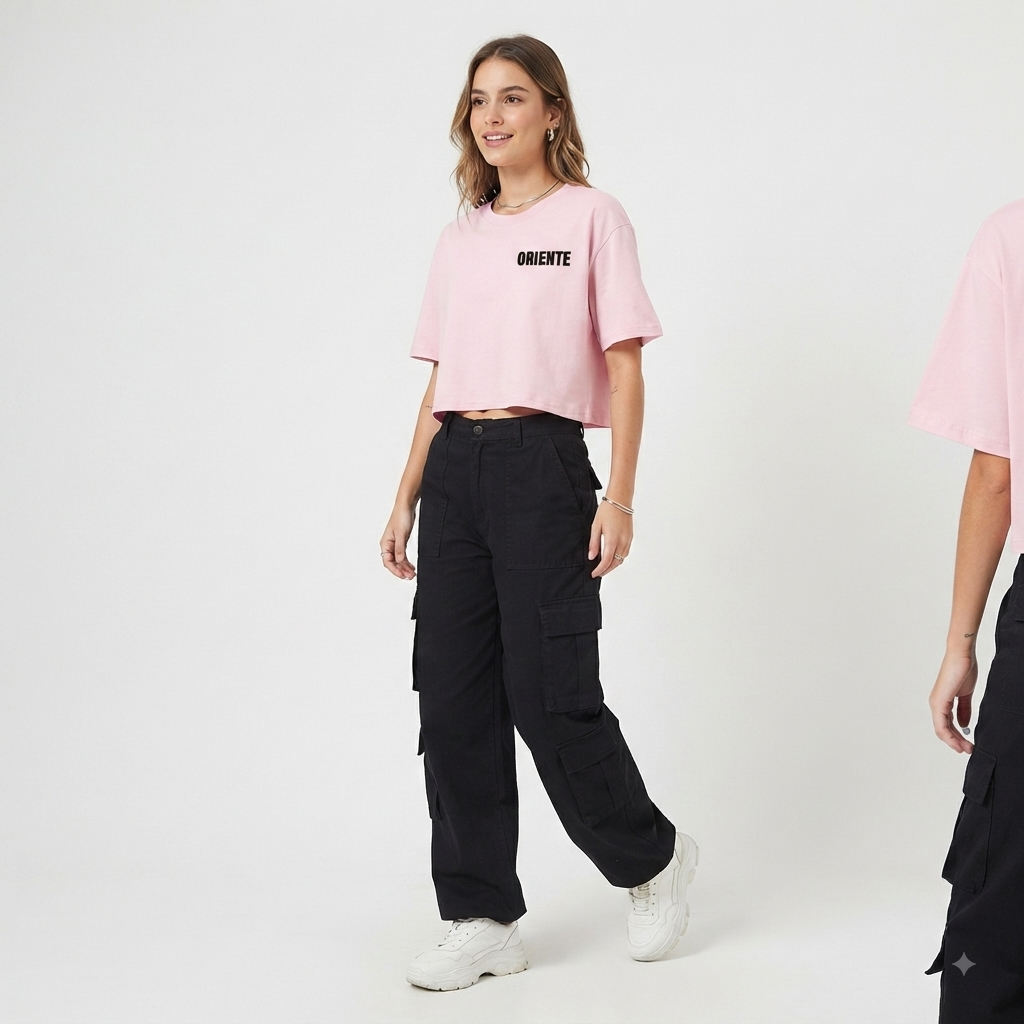 Cropped Rosa Logo Pequeno | Oriente