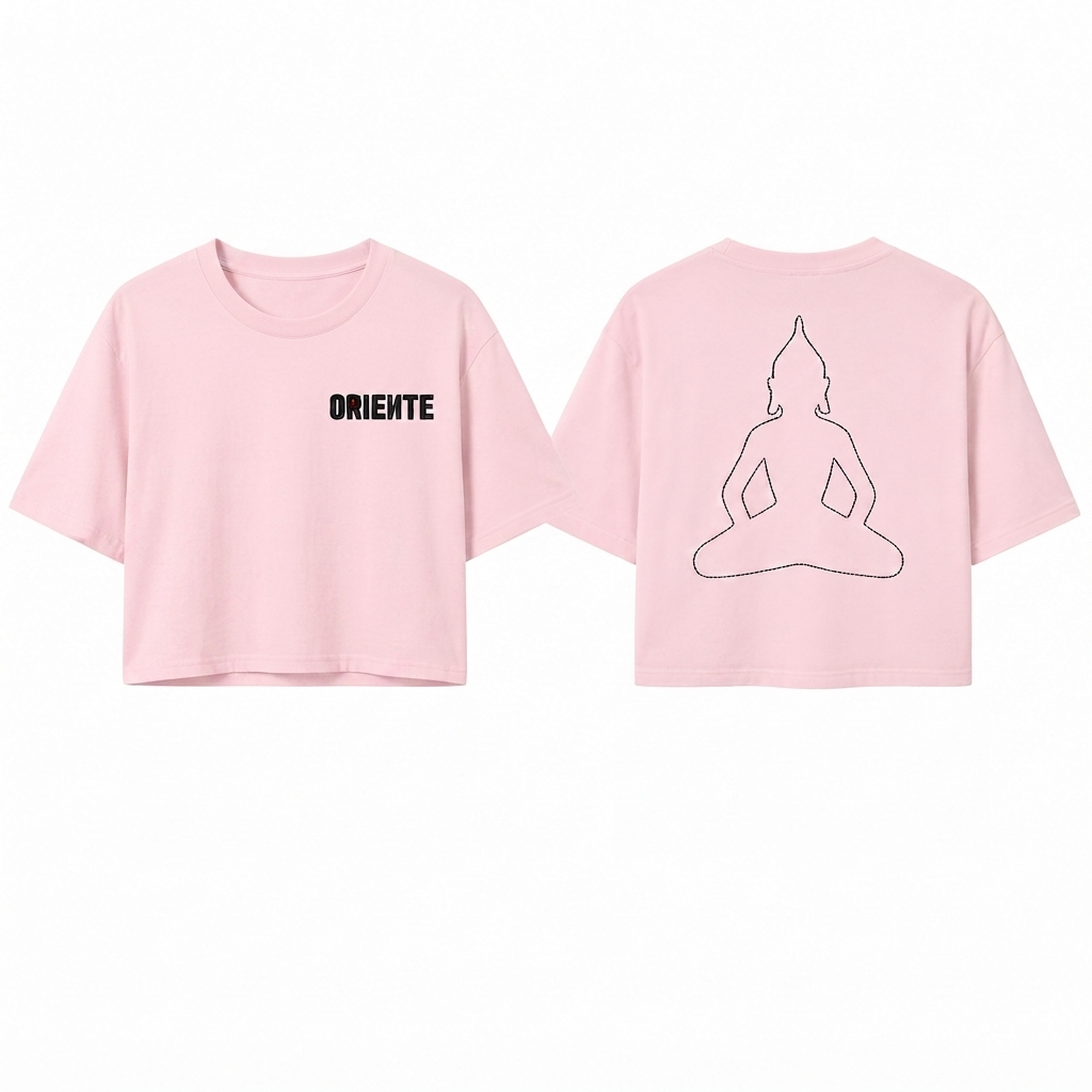 Cropped Rosa Logo Pequeno | Oriente
