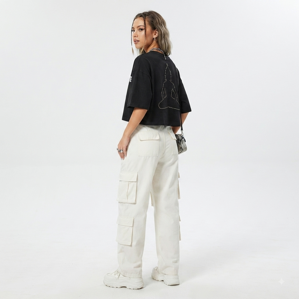 Cropped Preto Logo Pequeno | Oriente