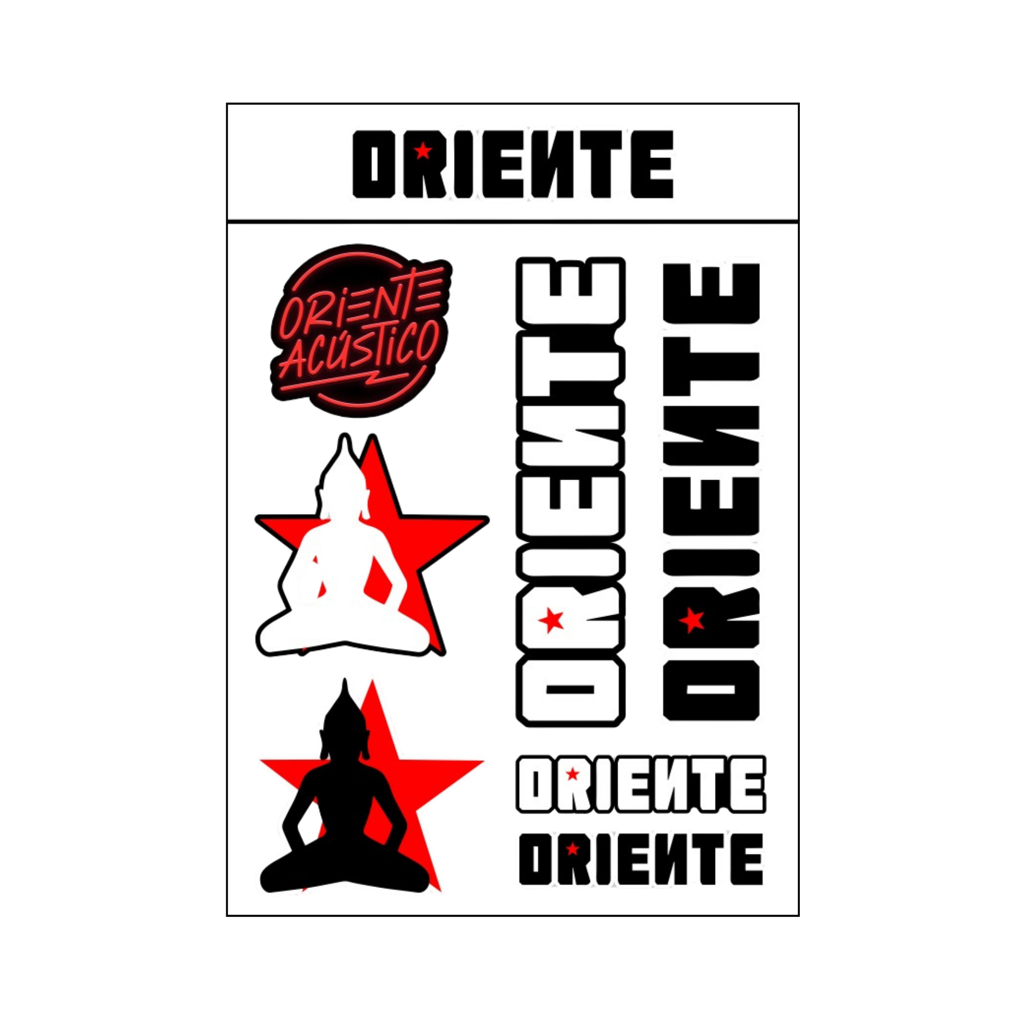 Cartela de Adesivos | Oriente