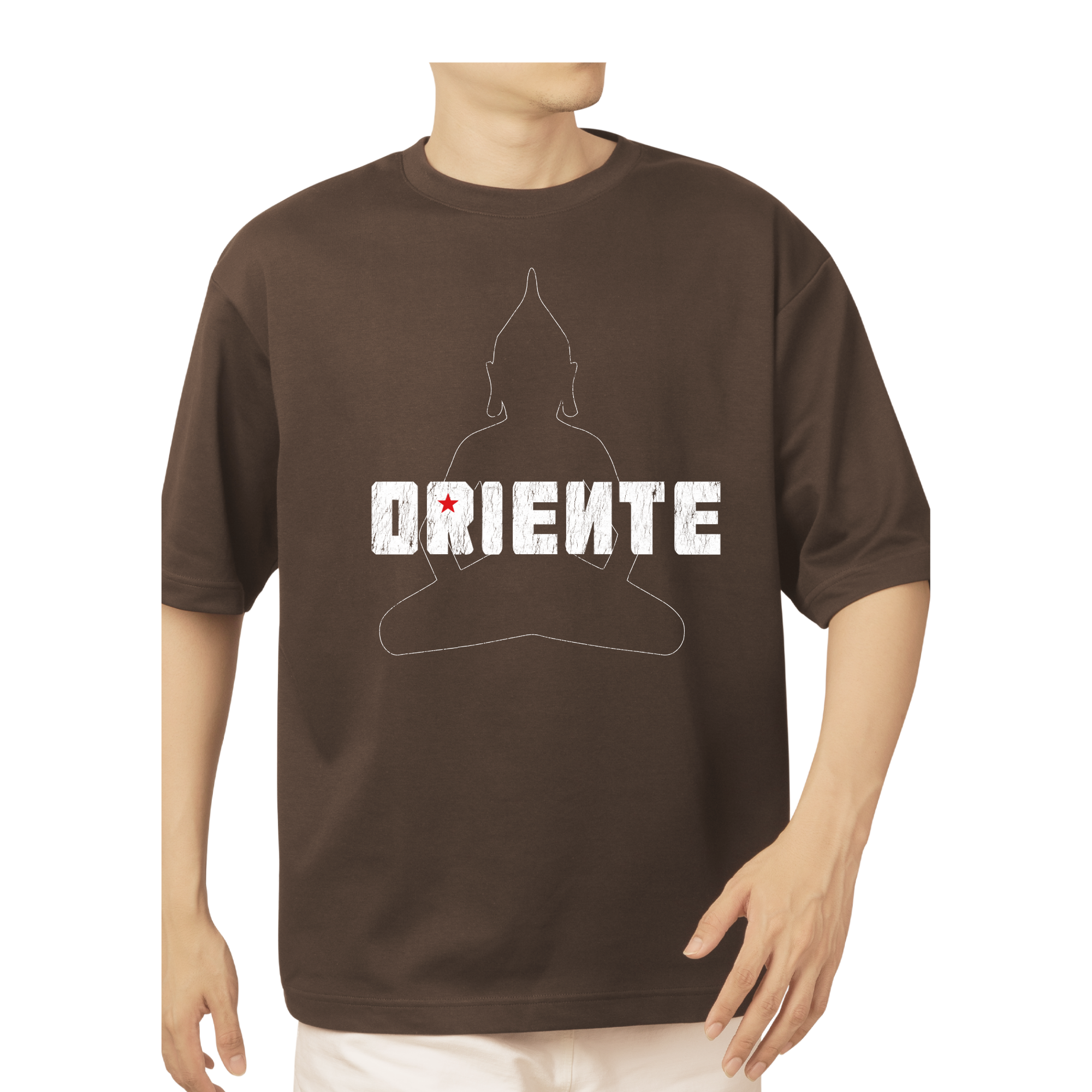 Camiseta Marrom Manga Curta | Oriente